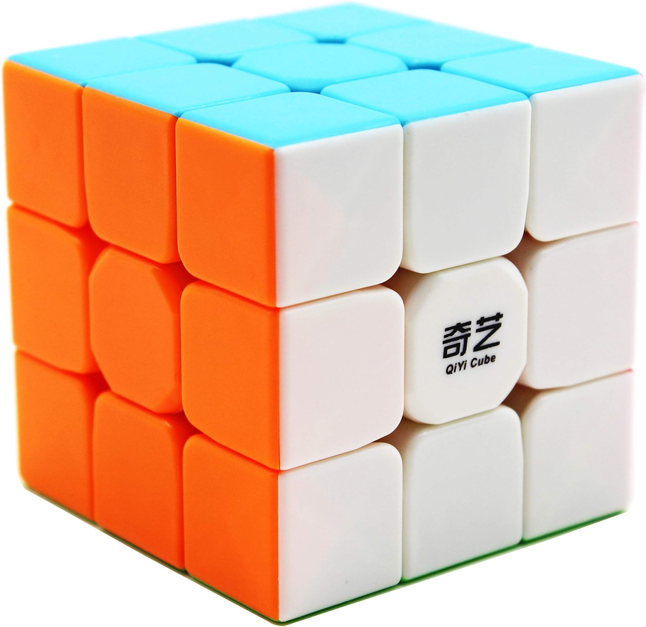 Moruska Qiyi 3X3 Speed Cube Stickerless 3X3X3 Cube Puzzle Toy - Qiyi Warrior W Version, White