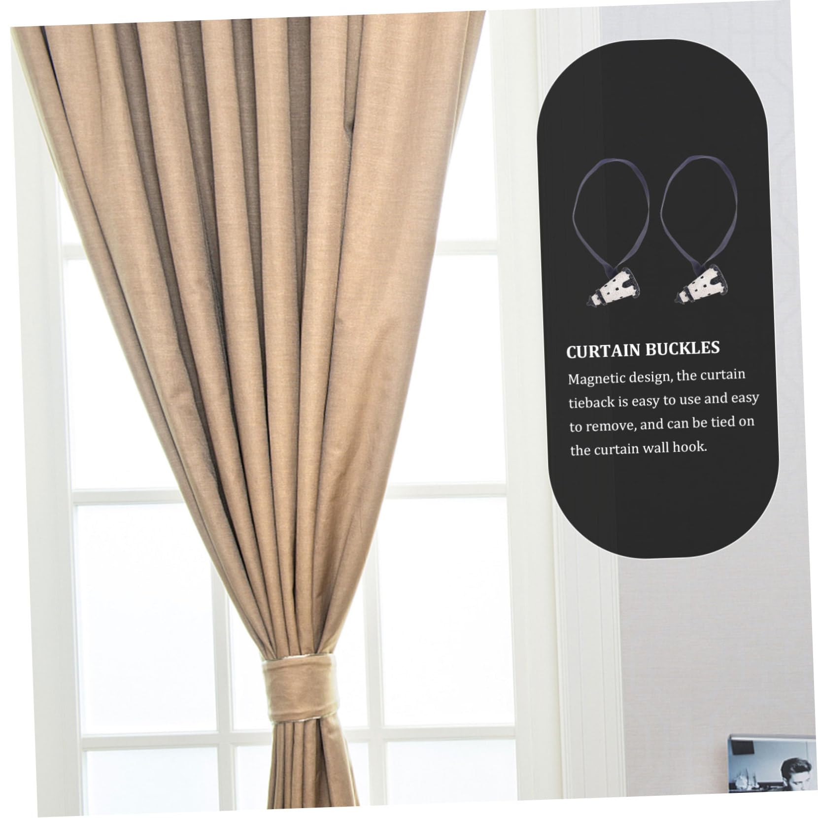 DECHOUS 6pezzi Fermatende Magnetici per Tende Facili Usare e Resistenti Decorazione per e Hotel
