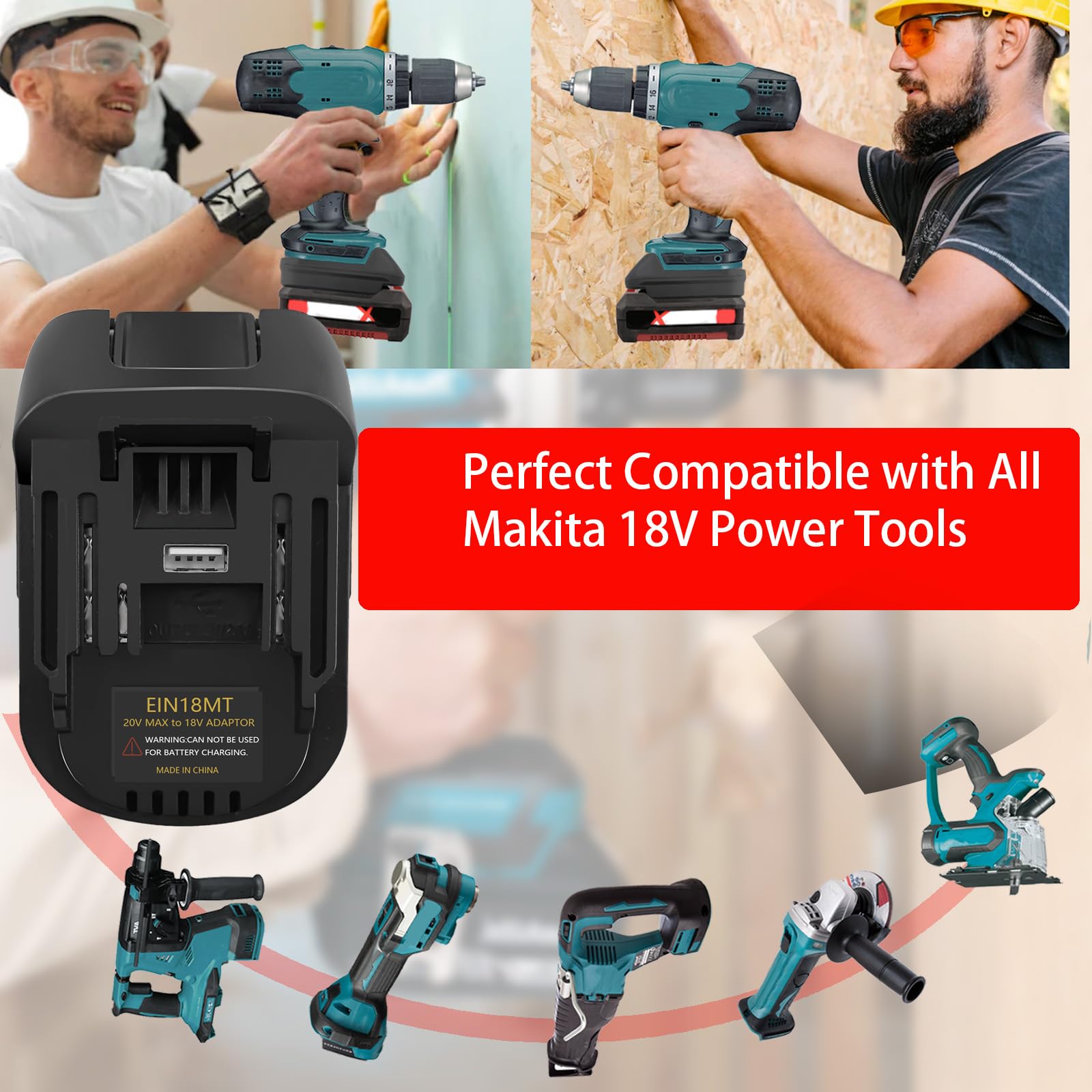 KUNLUN 18V Batterij Convertor Adapter voor Bosch PBA 18V Systeem Draadloos Gereedschap Compatibel met BL1850 Makita