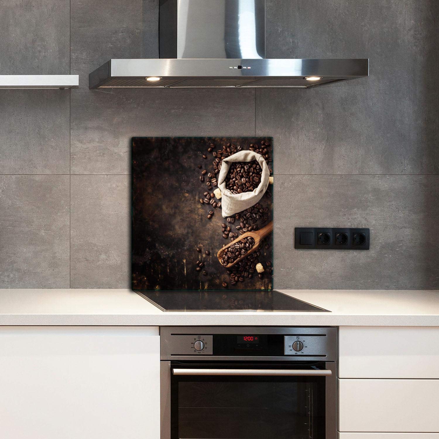 Crédence Cuisine En Verre Trempé 60x65 Cm - Protection Contre Les éclaboussures - Design Décoratif Avec Adhésif - 5