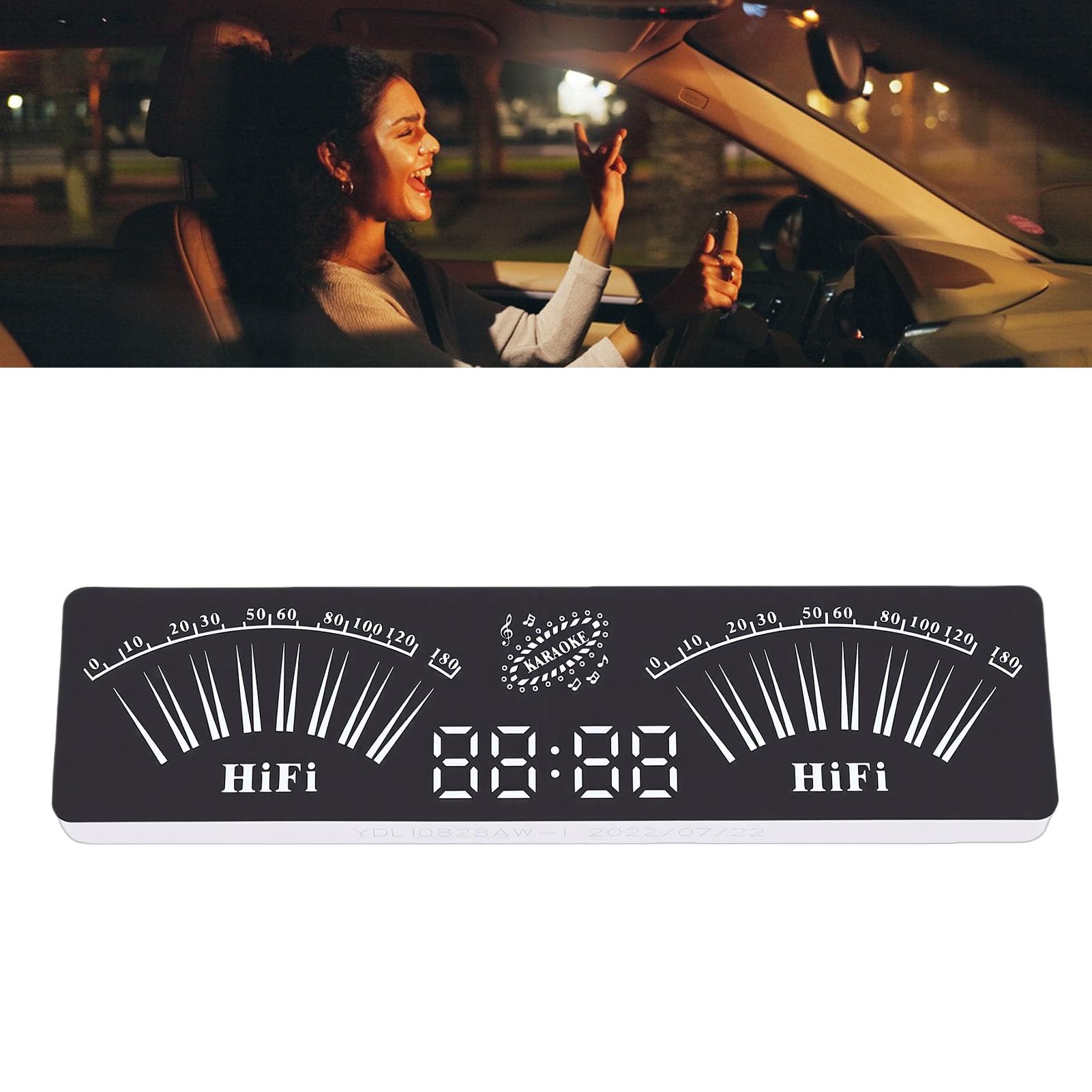 Tosuny Display Spettro Musicale, Luce LED Reattiva Audio con 3,5 Mm e USB C, VU Meter Attivato Dal Suono per Auto, Sala Giochi, Decorazione Scrivania PC di Casa