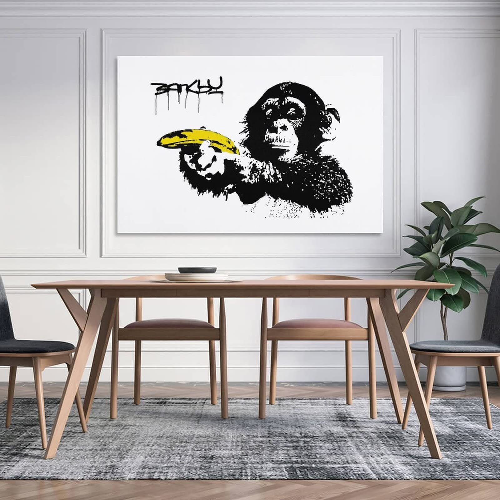 Amazon.co.jp: Banksy バンクシーモンキーウィズバナナ ポスター