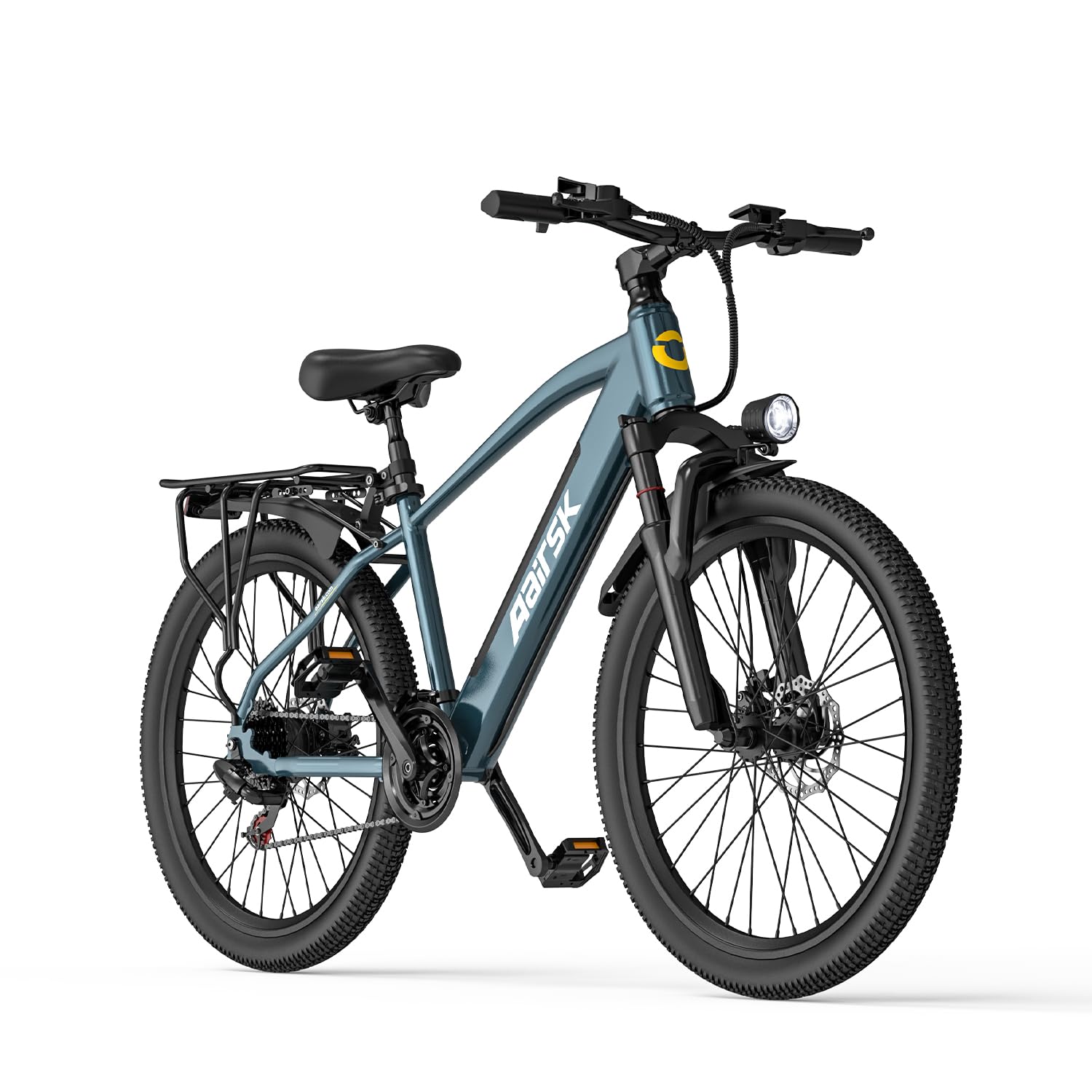 S800 Vélo électrique 26" pour homme et femme avec batterie 36 V 13 Ah, moteur de 250 W, 25 km/h, autonomie de 75 km, dérailleur à 7 vitesses