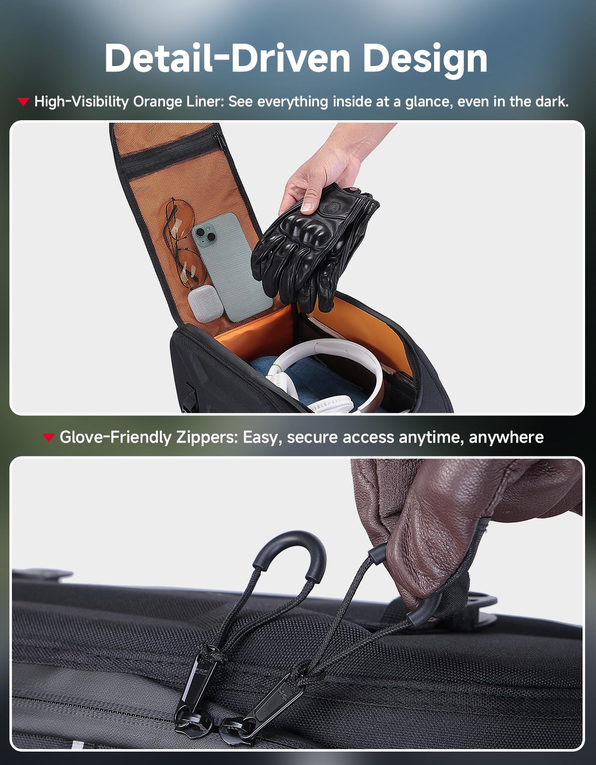 KEMIMOTO 13L Borsa Posteriore Moto Impermeabile, 3 in 1 Borsa Moto Multifunzionale per Portapacchi con Copertura Antipioggia, Borsa Sella Posteriore in EVA per Touring e Viaggi in Motociclo