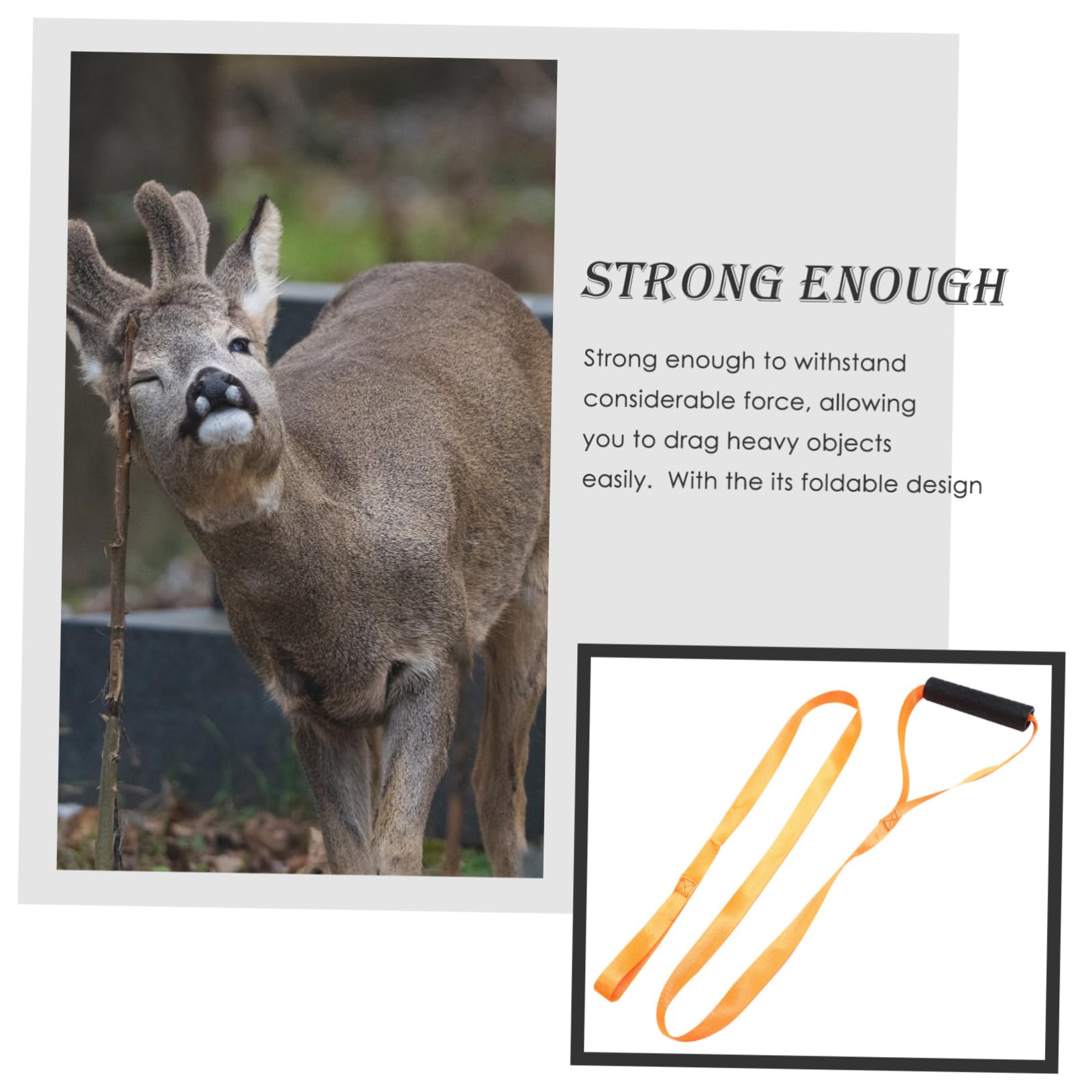 GANAZONO 3pcs Deer Dragging High Grade Nylon Deer Carrier Hunting Accessory Comfortable Ergonomic Handle