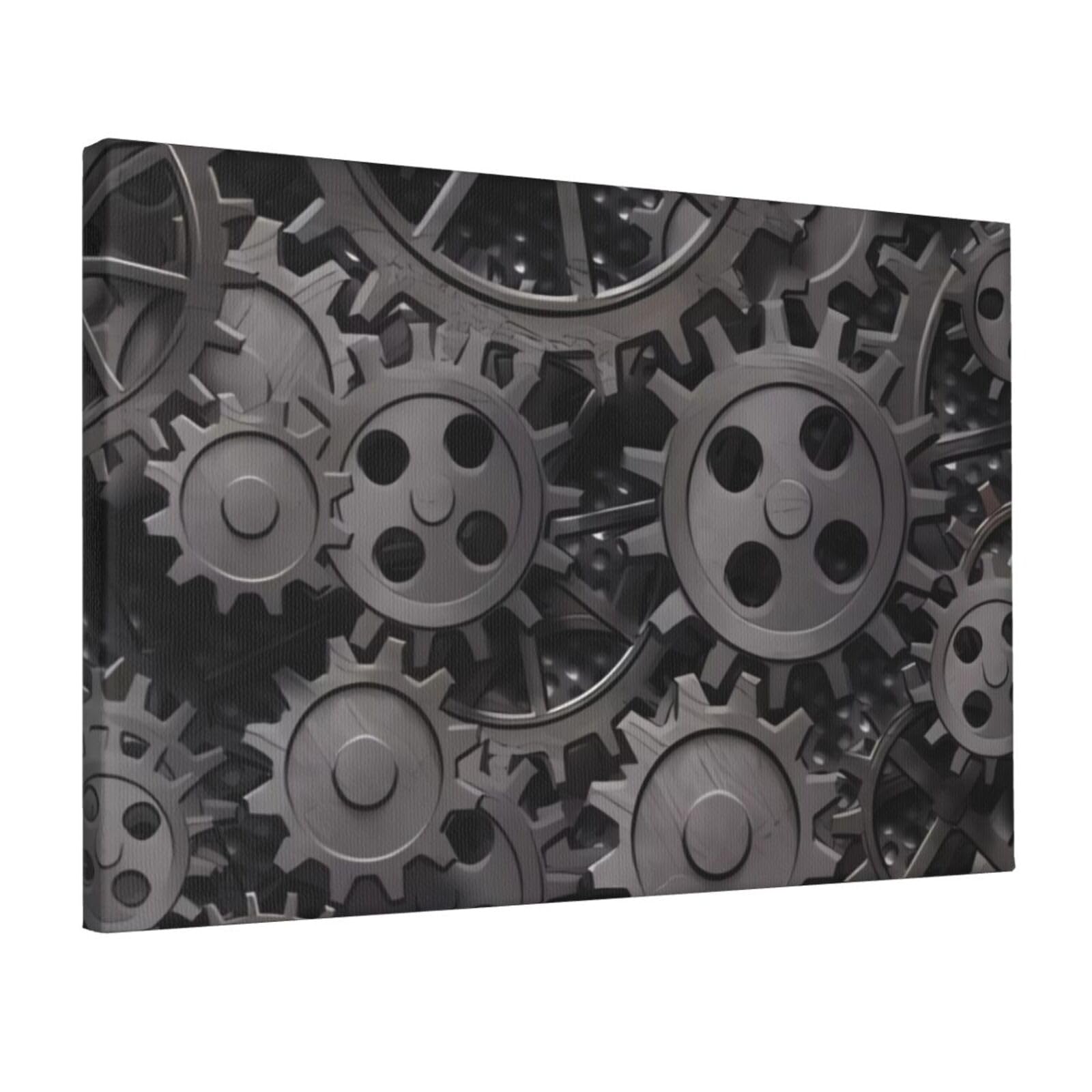 Poster toile engrenages anciens pour sublimer un mur vide - 8