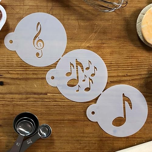 Miniatura 3 de Designer Stencils C281Musical Cookies Stencil, Beigesemitransparente by Designer Stencils