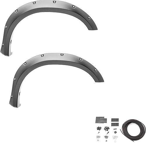 Bushwacker 10077-02 Par de salpicaderas delanteras, tipo bolsillo, para Jeep Wrangler.