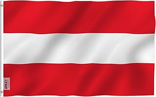 ANLEY Fly Breeze 3x5 Feet Austria Flag - Vivid Color and UV Fade Resistant - Canvas Header and Double Stitched - the Republic of Austria Flags Polyester with Brass Grommets 3 X 5 Ft
