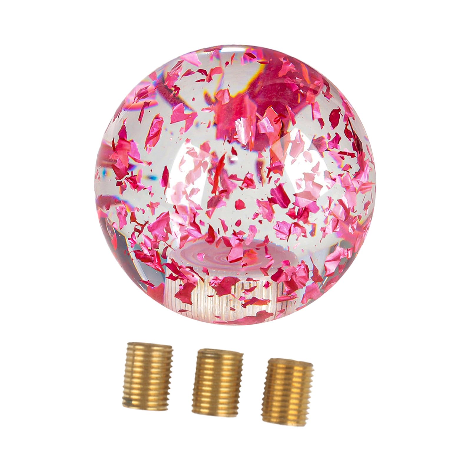 YROHGKPN Multipurpose Glass Transmission Handle Replacement Crystal Ball Shape Gear Shifter Knob Ideal for Car Enthusiasts Replacement Gear Knob