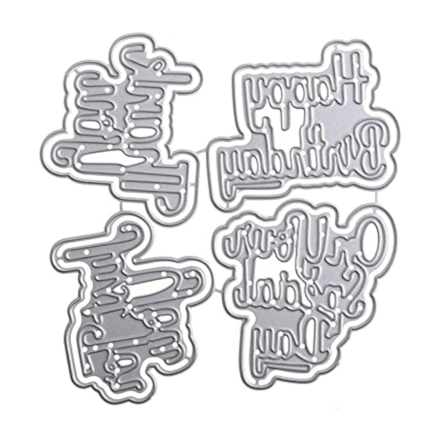 Just for You, Happy Birthday, Thank You, on Your Special Day 4 Sets Words Metal Cutting Dies for Scrapbooking DIY Photo Album Card Making Decorative Stencils Letters Metal Die Cuts-image-6