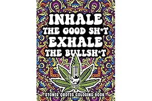 Stoner Quotes Coloring Book: Weed Coloring Book for Adults