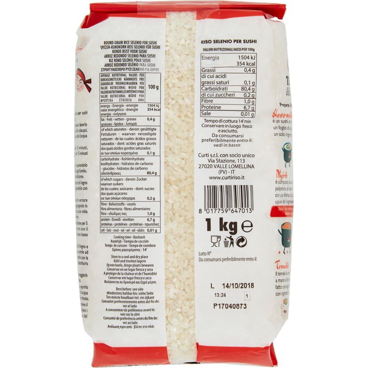 Italian Gourmet riso per sushi Sushireis aus Italien Vorrat 12 x 1kg Pack