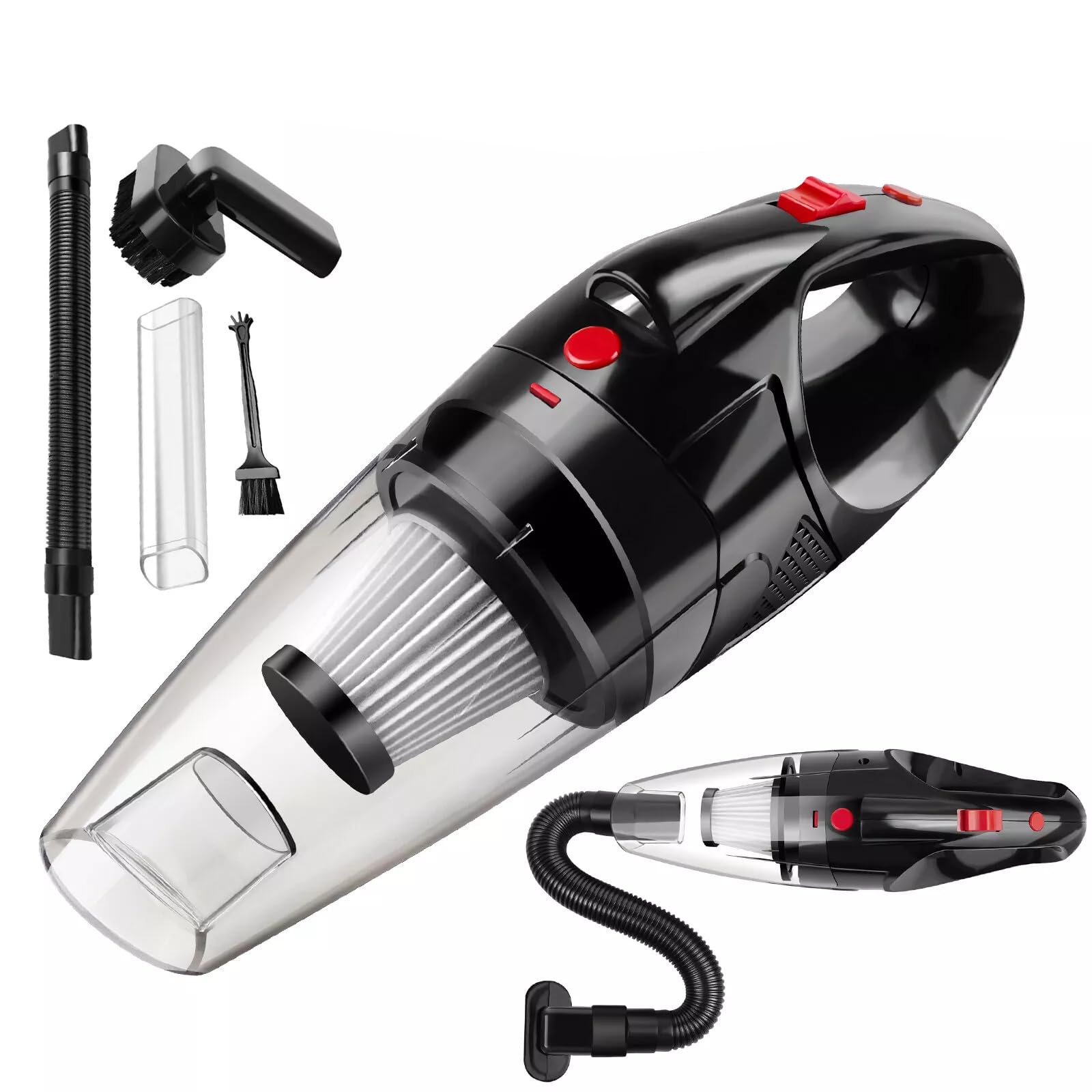 Lucn Portable Vacuum Wet Dry Cleaner Dust Buster Handheld Cordless Auto Car Home