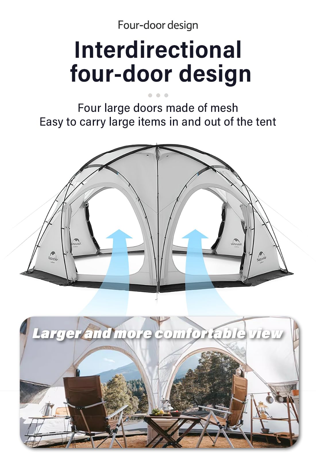 Amazon.com : Naturehike Shepherd Dome Tent 180-136-95 sq.ft 4