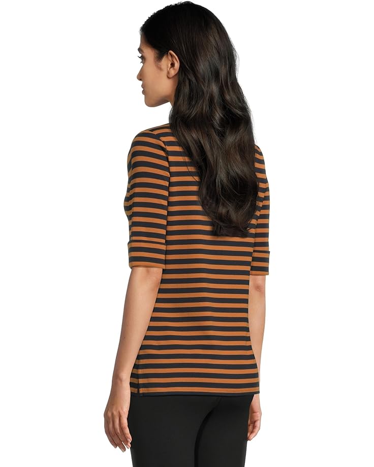 Lauren Ralph Lauren Striped Stretch Cotton Boatneck Tee - #3 of 5