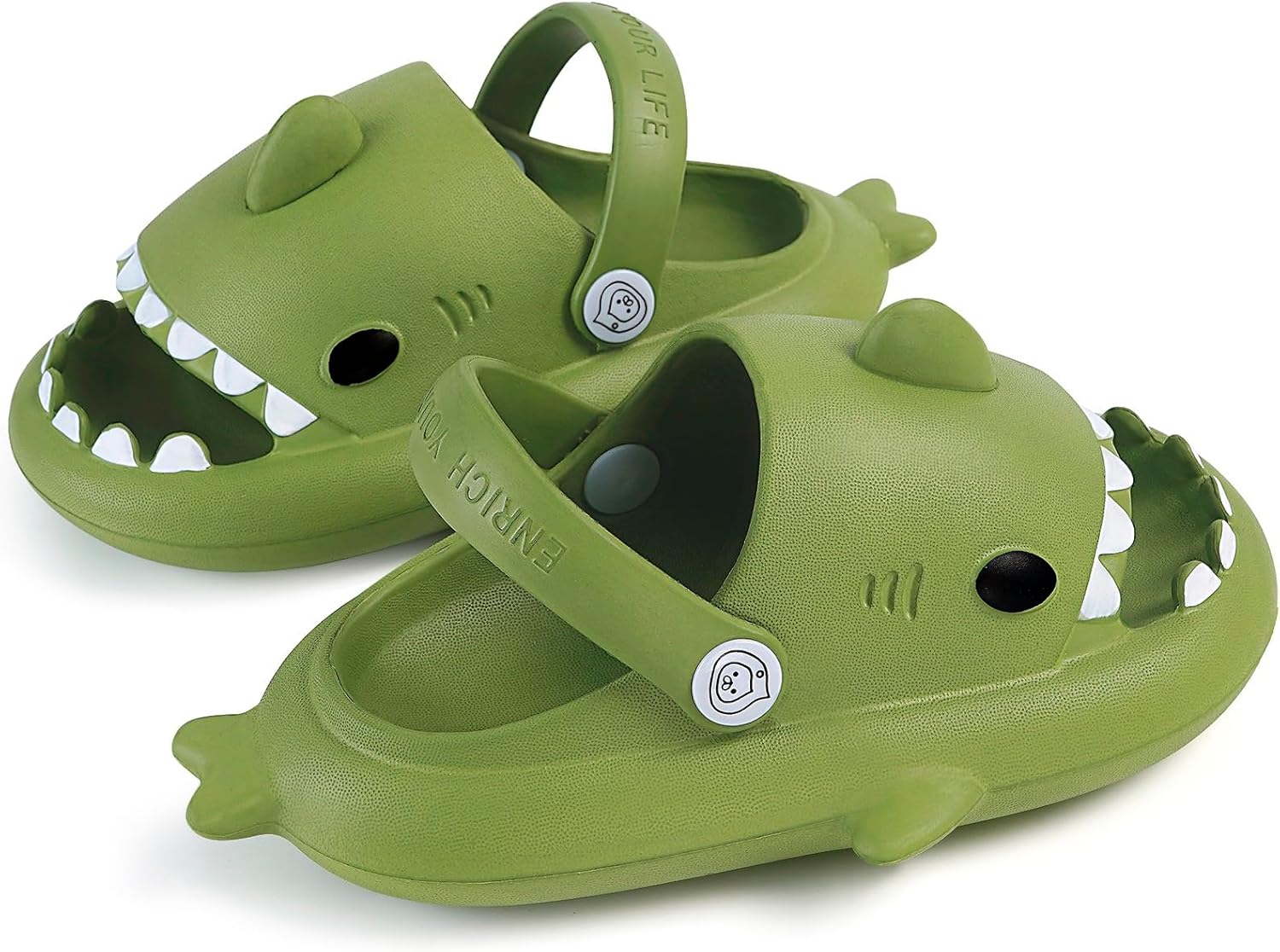 KVbabby Kids Shark Slides Boys Girls Toddlers Cloud Shower Slippers Cute Cartoon Open Toe Sandals Cushioned Thick Sole Beach Pool Shoes - Image 4