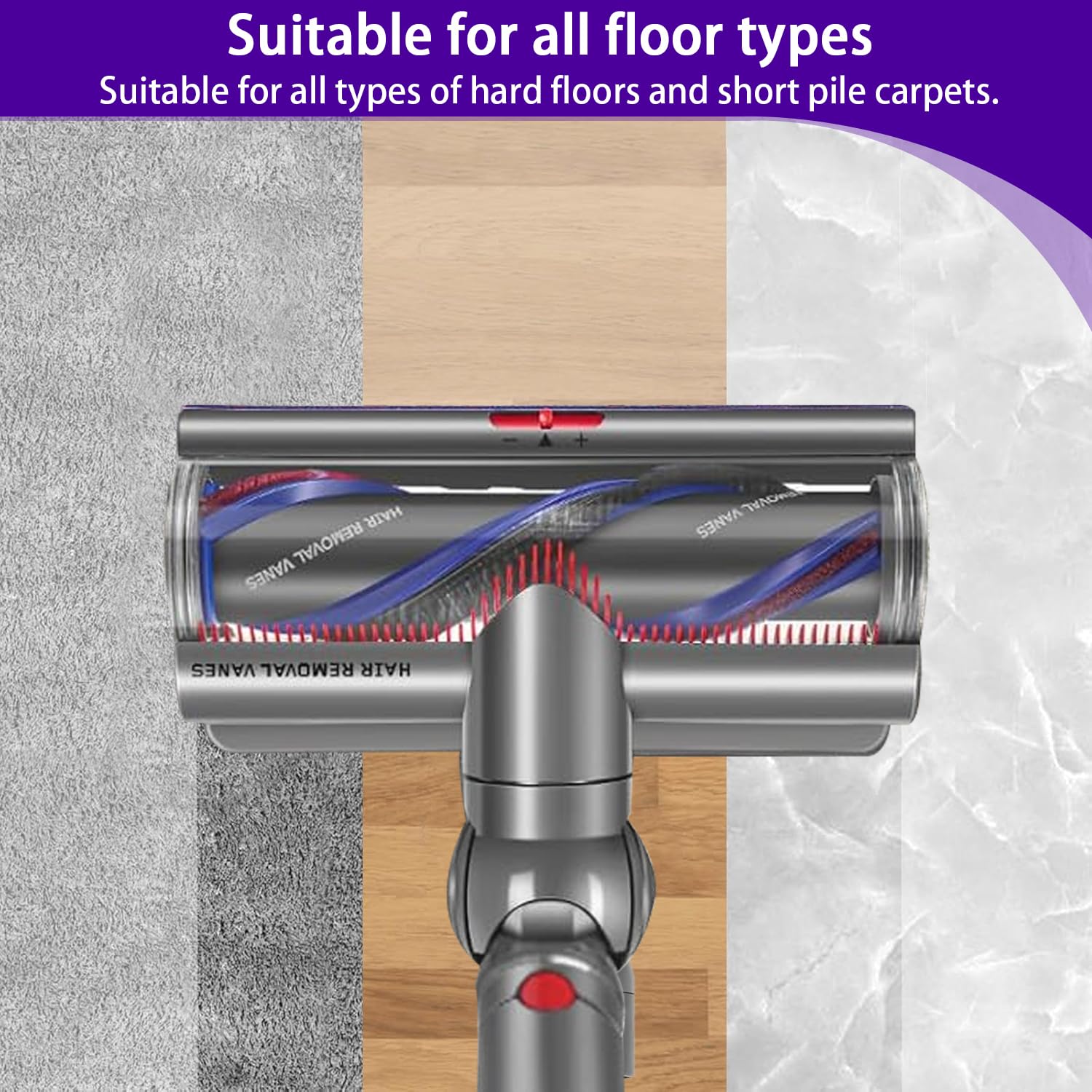 Spazzola Motorizzata per Dyson V10 V11 V7 V8 V15 Aspirapolvere ricambi, Azionamento Diretto Bocchetta per Pavimenti per Dyson V7 V8 V10 V11 V15, Testina per Pavimenti duri e Tappeti
