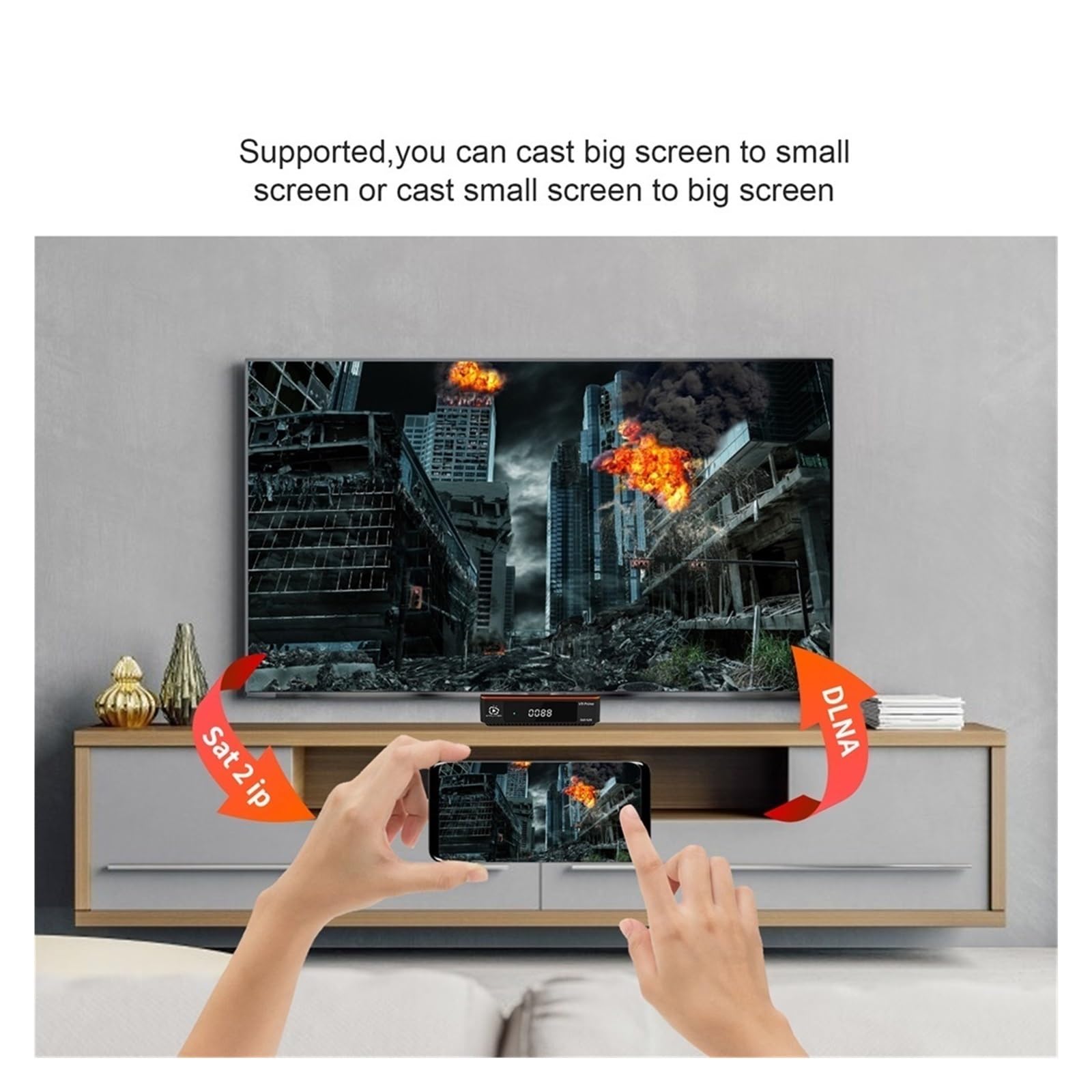 Récepteur Satellite 1080P FHD, Amplificateur De Signal, Gain Couverture plus large