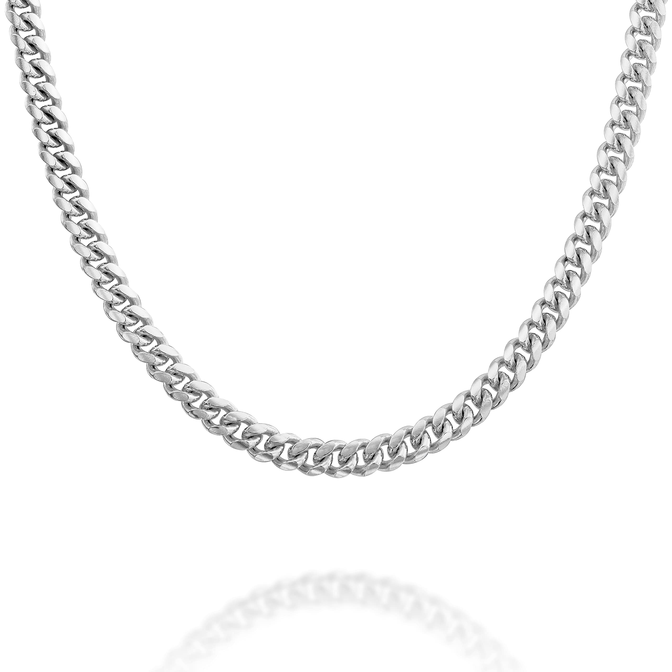 PAVOIPAVOI Italian Solid 925 Sterling Silver, 22K Gold Plated Chain Necklaces | Snake, Square Box, Cable, Super Flex Curb, Miami Cuban and Rope Diamond-Cut Herringbone Necklace for Women and Men | MADE IN ITALY