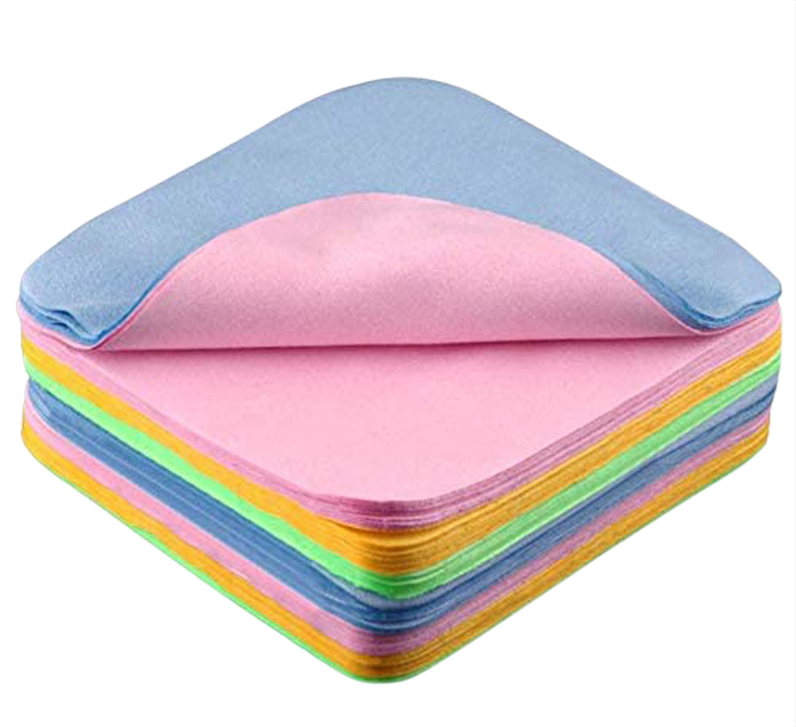 100pcs/lot Colorful Square Microfiber Cleaner Cleaning Clothes for Phone Screen Camera Eyeglasses Lens Glasses