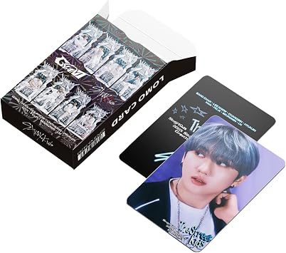 KPOPBP 60 PCS Giant Album Photocards Lomo Card Set with 32 PCS Stickers Pack, Kpop Gift Merch for SKZ Boys and Girls