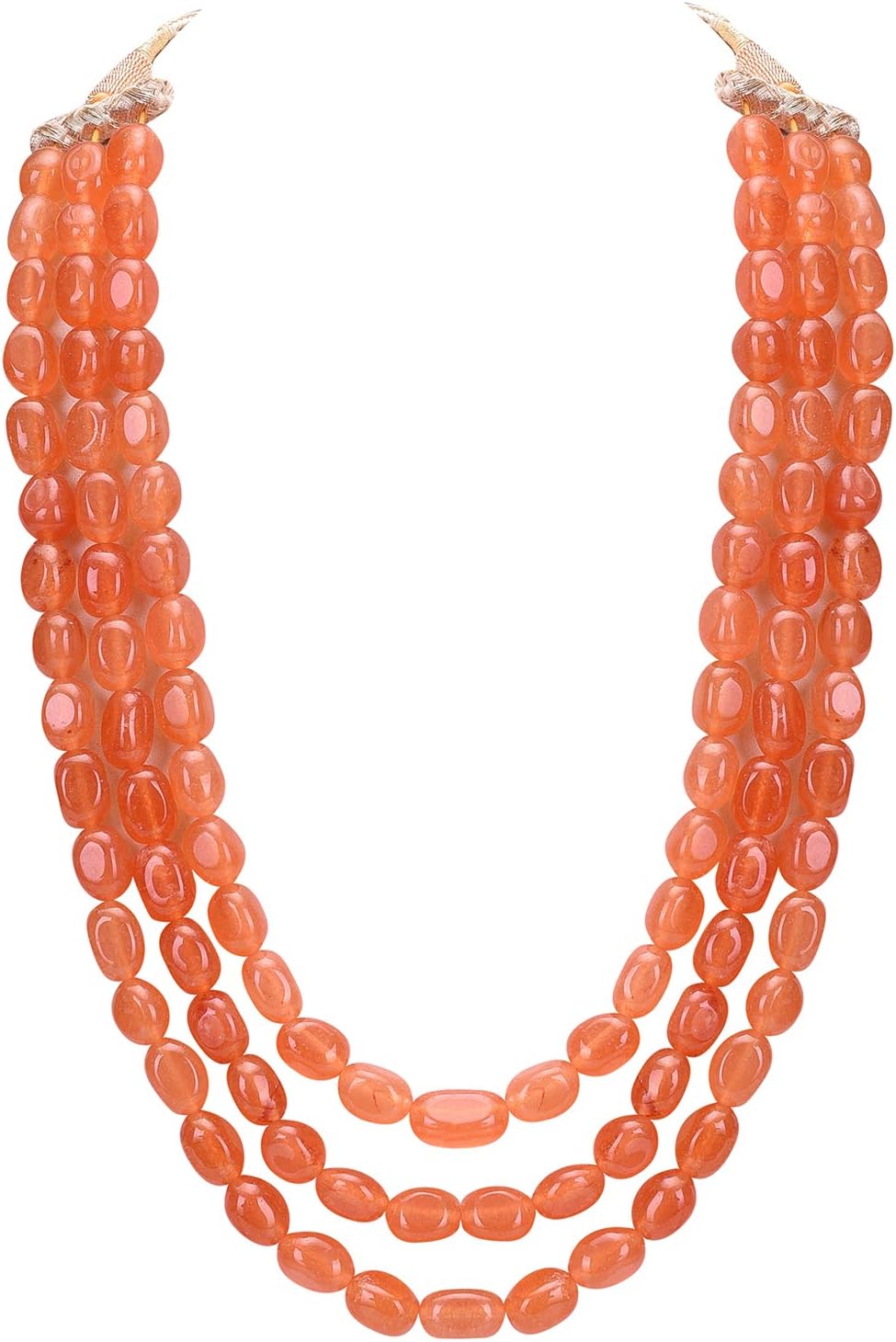 Ratnavali Jewels Quartz Multi Layer Strand Mala Beads Party Wear Necklace Jewelry Women RV3415