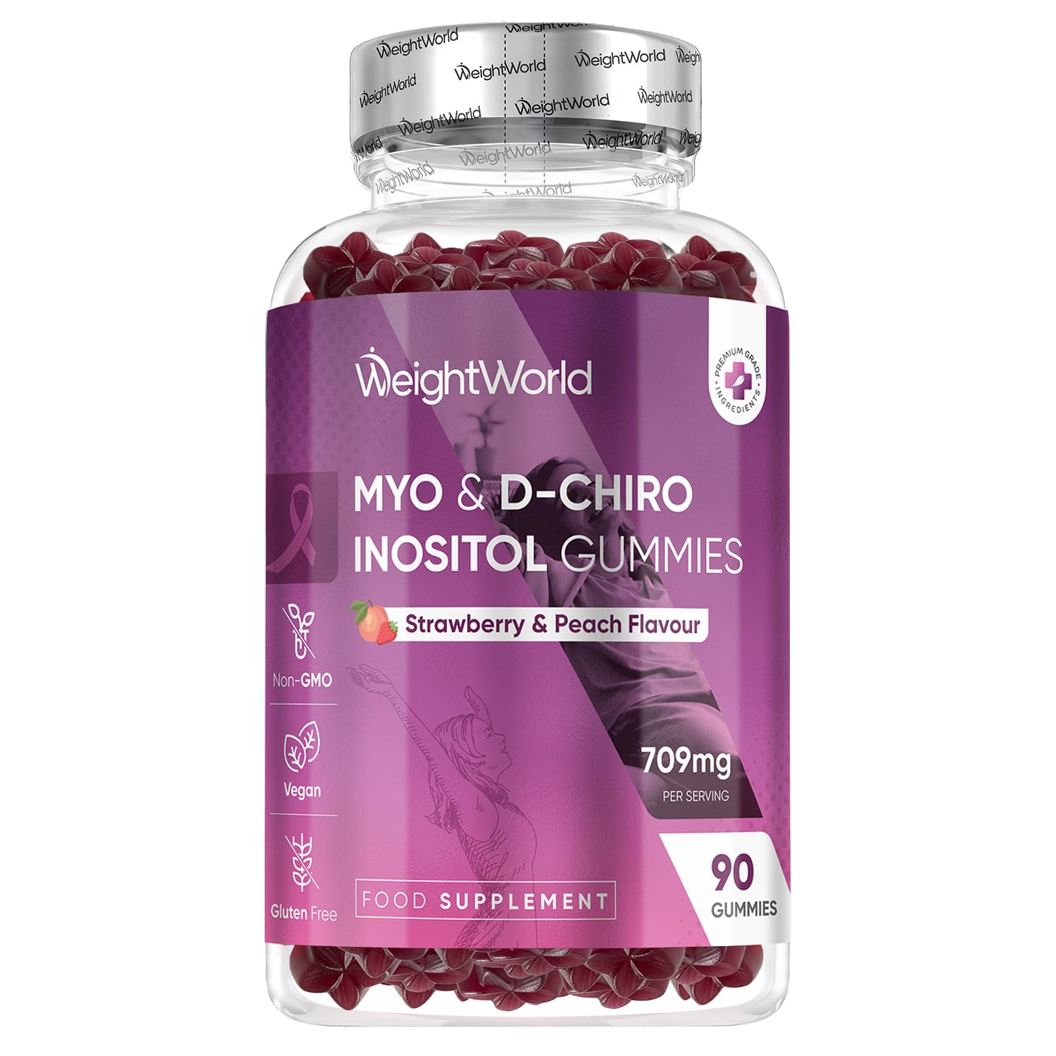 Myo-Inositol & D-Chiro Inositol Gummies - 40:1 Ratio - 90 Gummies