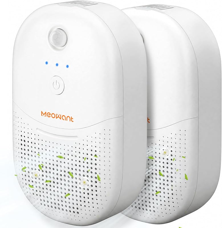 Desodorizador de Odor para Caixa de Areia de Gatos Meowant com Sensor de Movimento e Íons Negativos, Pacote com 2