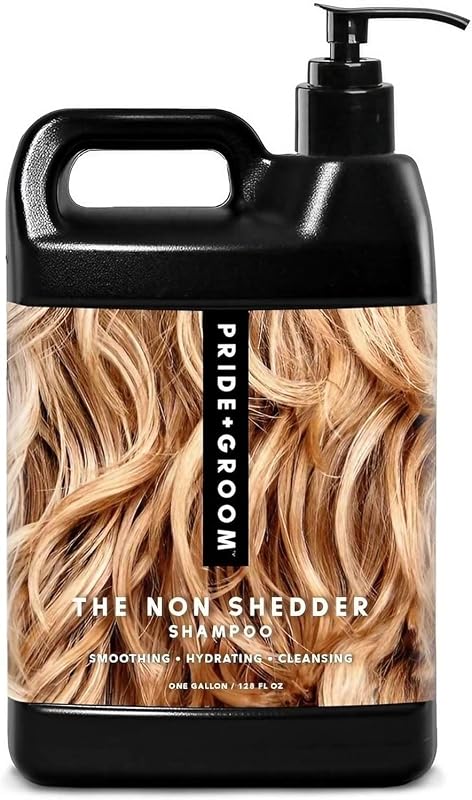 Shampoo para Cães PRIDE AND GROOM The Non Shedder para Pelos, com Óleos Vegetais e Lavanda – 3,79 L
