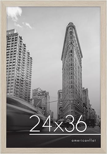 Americanflat colección Epic - Marco para póster y de fotos, de 24 x 36 pulgadas, con plexiglás pulido, de estilo galería, con madera de ingeniería,