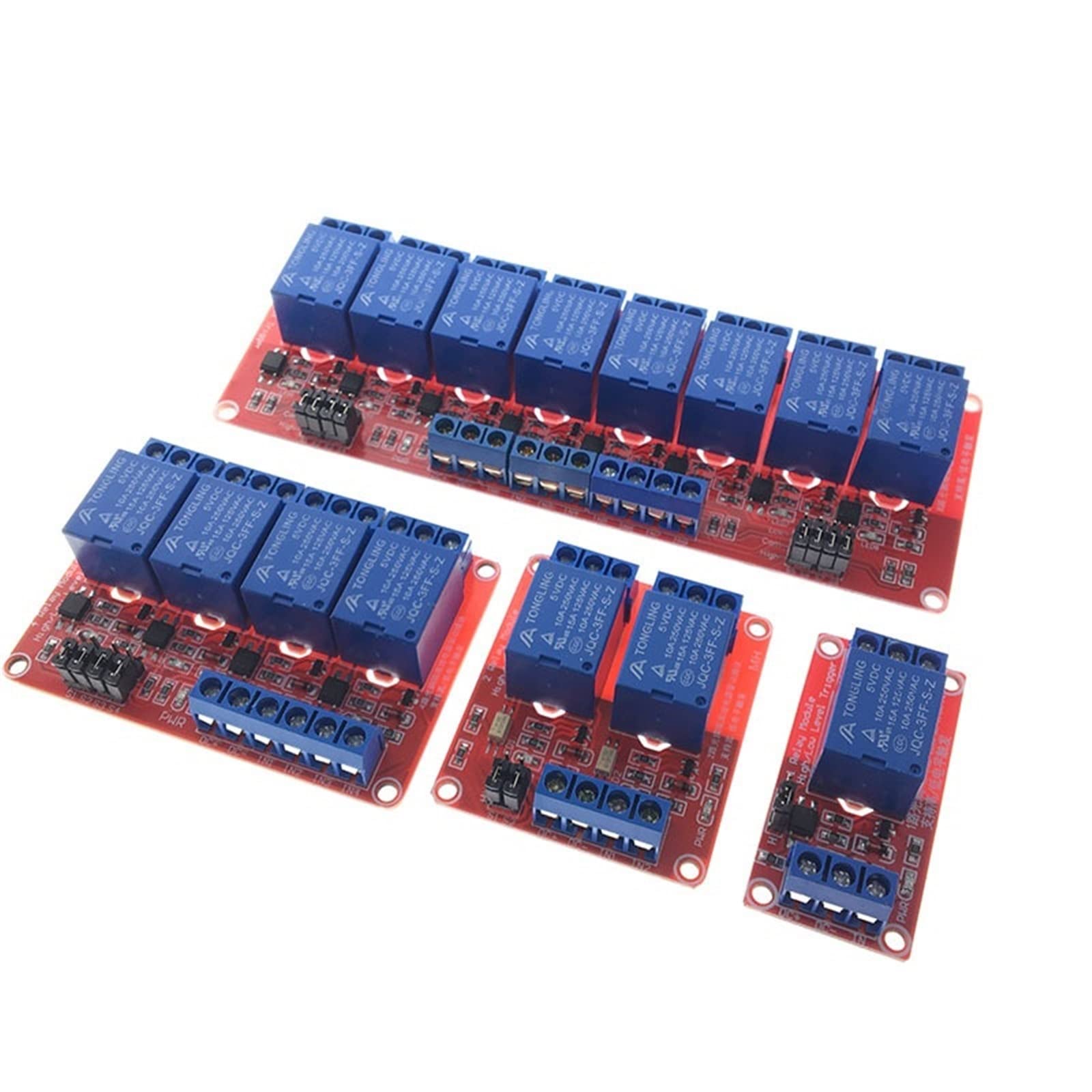 Carte de Module Relais 1 2 4 8 canaux 5V 12V, Bouclier Voie avec Support optocoupleur, déclencheur Niveau Haut et Bas pour