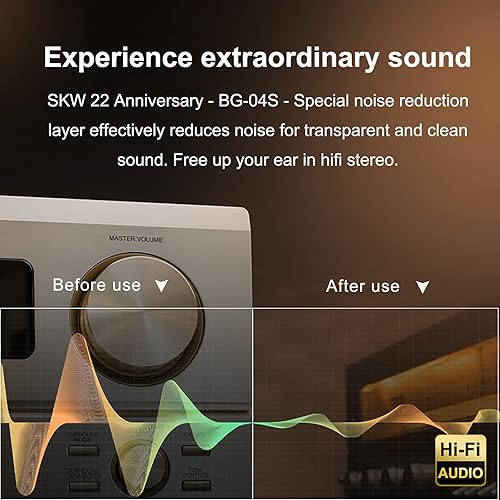 Miniatura 4 de SKW Audiophiles RCA Cable 2RCA macho a 2RCA macho HiFi Cable de interconexión con diámetro 0.276 in 3.2ft1M