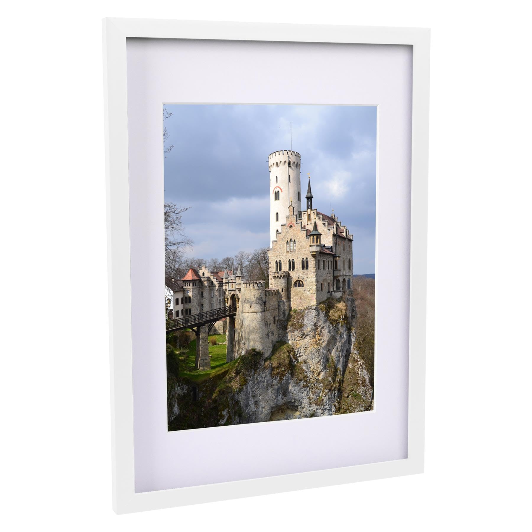 Nicola Spring Photo Frame With White A4 MountA3 (12" X 17")WhitePortrait Hanging Wall Mounted Picture Display Frame from B&Q