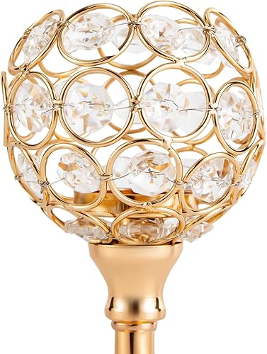 Miniatura 6 de Juego de 12 portavelas de cristal portavelas votivas para boda fiesta hogar mesa de comedor decoración plateado