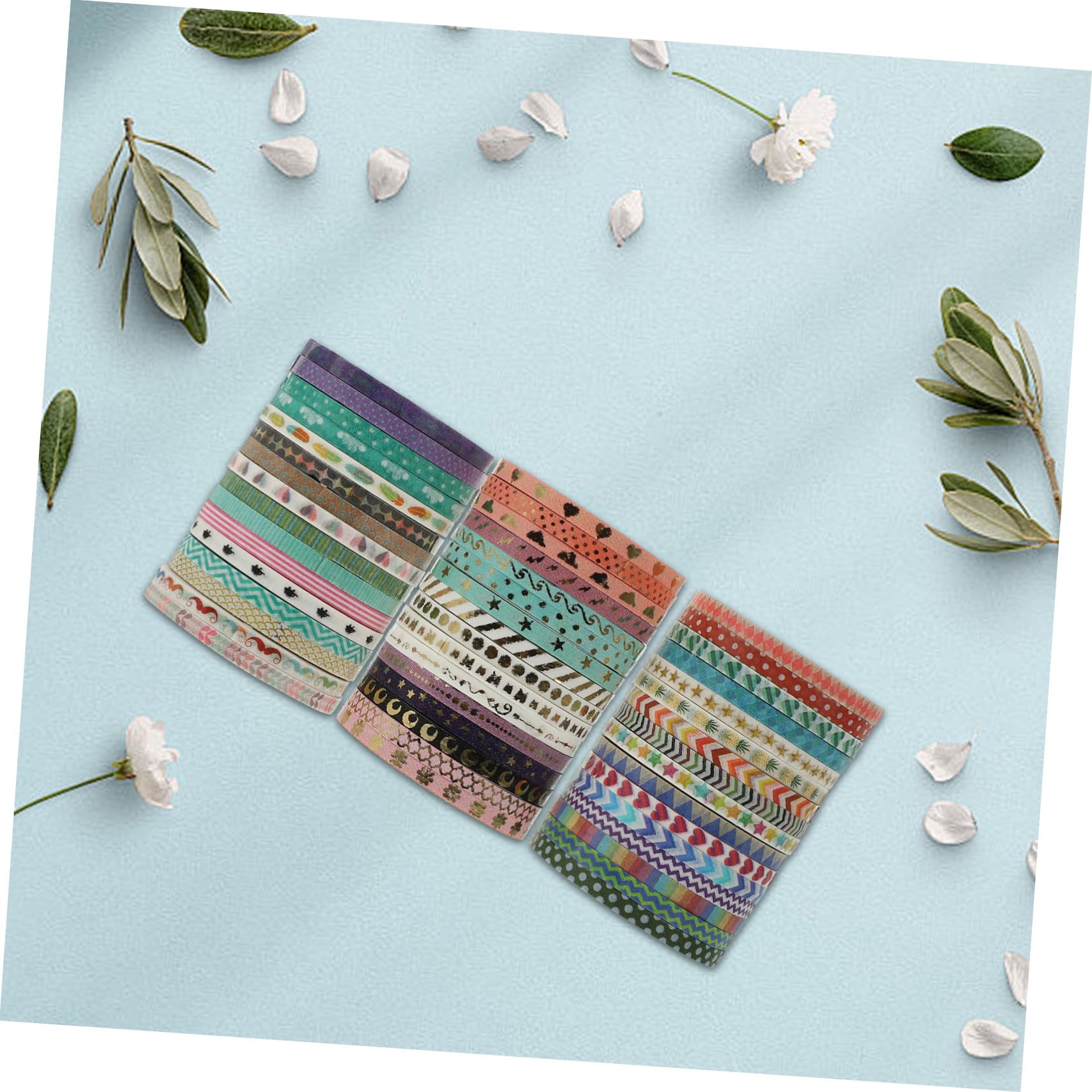 HOMSFOU Cintas Washi Autoadhesivas De Pack Para Decoraciones De Manualidades Y Álbumes De Usar Y Transportar Sin Adhesivo Al 48 * 4