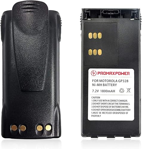 ProMaxPower HNN9008 - Batería de repuesto para Motorola GP328 HT1250 PRO5150 HT1550 (1800 mAh) Paquete de 10