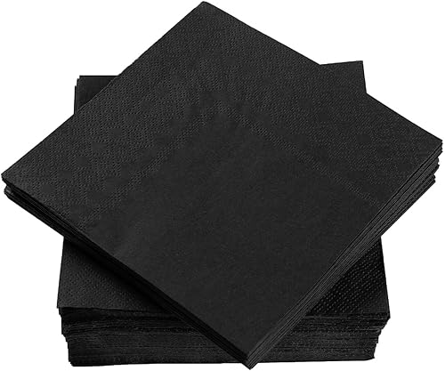 Miniatura 3 de Paquete de 100 servilletas de cóctel de 2 capas plegadas de 5 x 5 pulgadas, servilletas desechables para cenas, bodas, fiestas de cumpleaños, bodas,