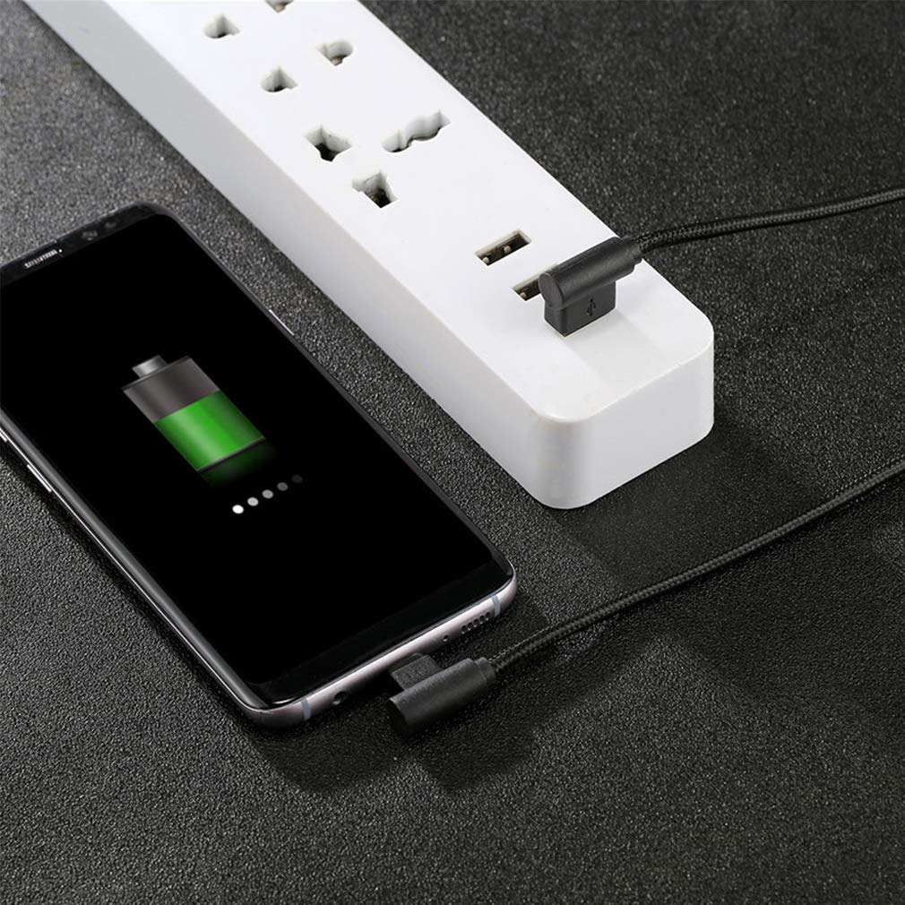 LoongGate Angolo Retto Micro Cavo USB, Nylon Intrecciato 90 Grado - Foto 7