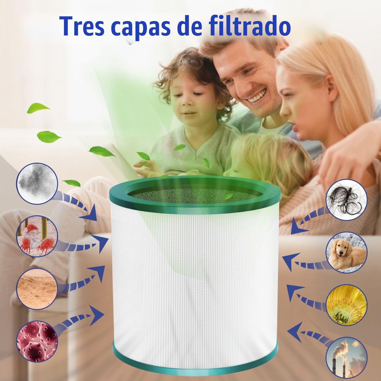 Filtro HEPA de repuesto para Dyson TP00 TP01 TP02 TP03 AM11 BP01 Cool Me ventilador de torre purificador de aire Pure Cool Link filtro de repuesto, comparar con el número de pieza 968126-03