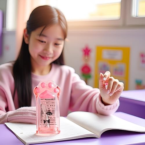 Miniatura 6 de Sacapuntas de pata de gato rosa, suministros escolares kawaii, premio para estudiantes, regalo para niños, sacapuntas kawaii, suministros escolares