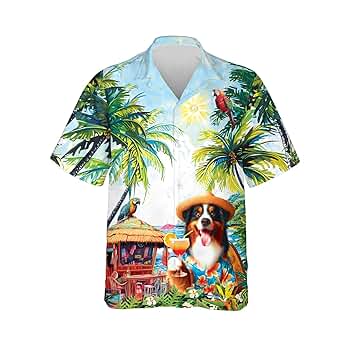 Amazon.com: HANZSPROUT Australian Shepherd Hawaiian Shirt