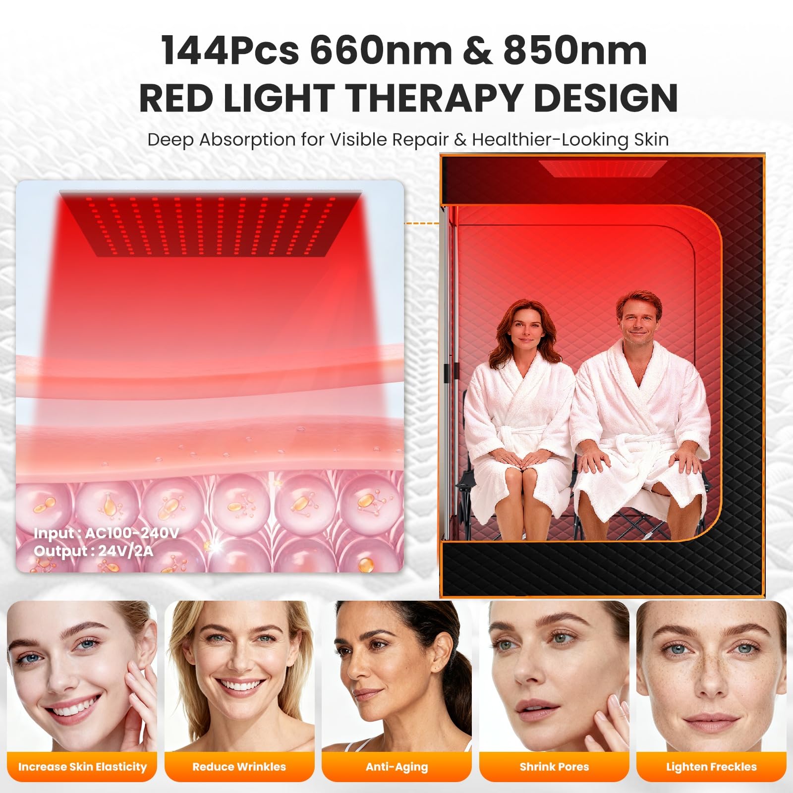 SUNYRISY Sauna a vapore, sauna a infrarossi, per la casa, per 1 persona, portatile, con generatore di vapore da 3 l, regolazione intelligente, grande dimensione, tenda da sauna pieghevole con sedia