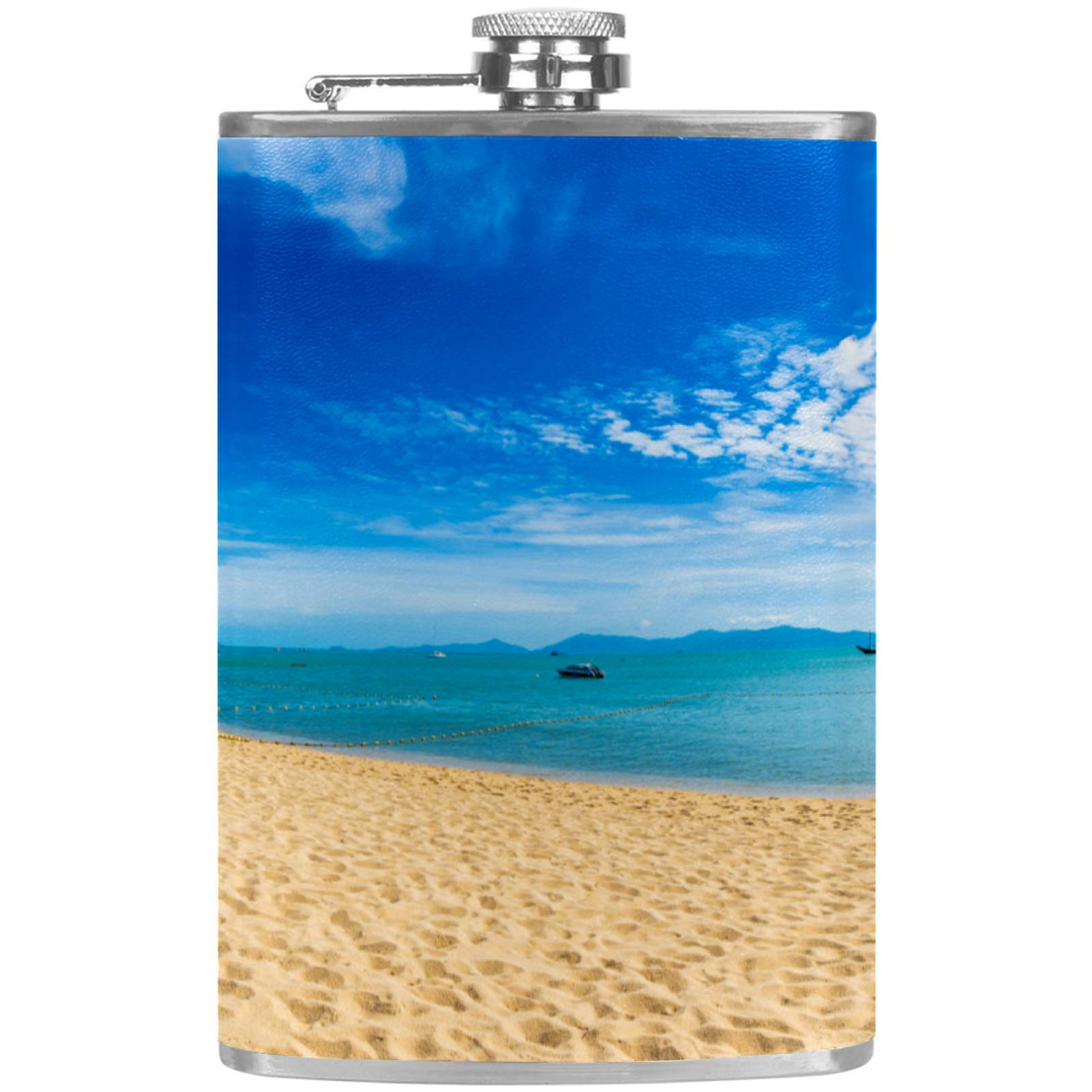 Flasque à whisky de pêche de poche avec entonnoir pour la plage