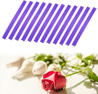 20 Pack Rose Buds Protection Mesh Covers - Makeup Brush Cover Net, Flower Rose Bud Packing Wrapping Netting, Applying to Florist/Bouquet/Floral Decor (0.4x4.7 Inch, Purple)