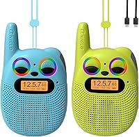 Vista 20 de Qniglo Walkie Talkies para Niños Recargables, Regalos de Navidad y Cumpleaños para Niños y Niñas de 3 a 12 Años, Walkie Talkies para Niños con Radio