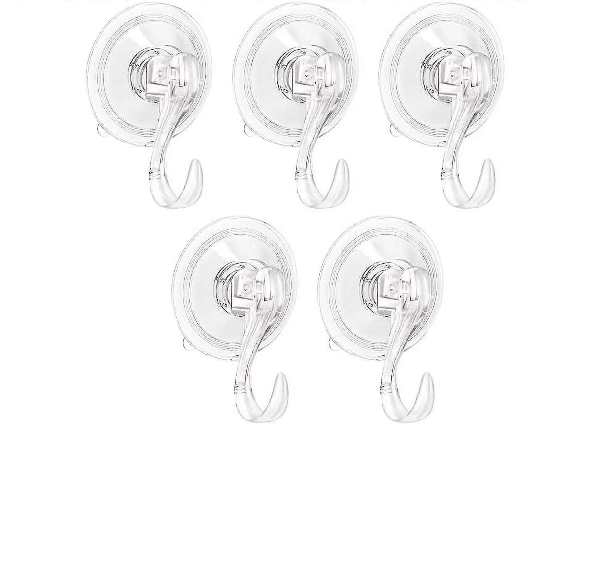 JOYHAPPST Removable Hooks 5Pcs Vacuum Suction Cup Hooks Home Punch-Free Hooks Reusable