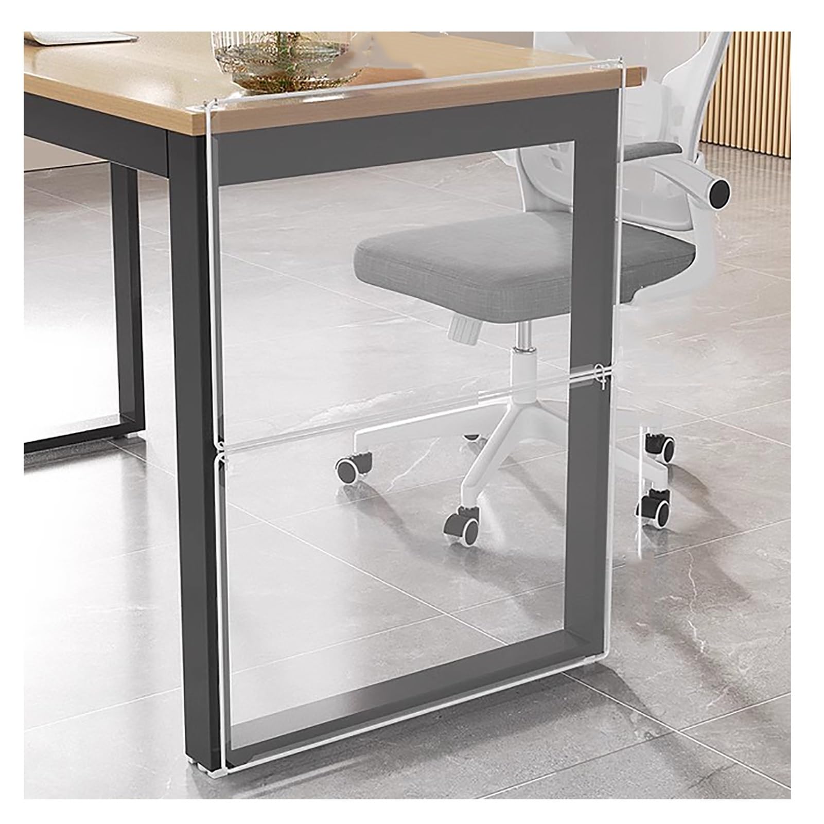 Séparateur de bureau pliable 140x50 cm idéal pour la maison la cantine et l'école