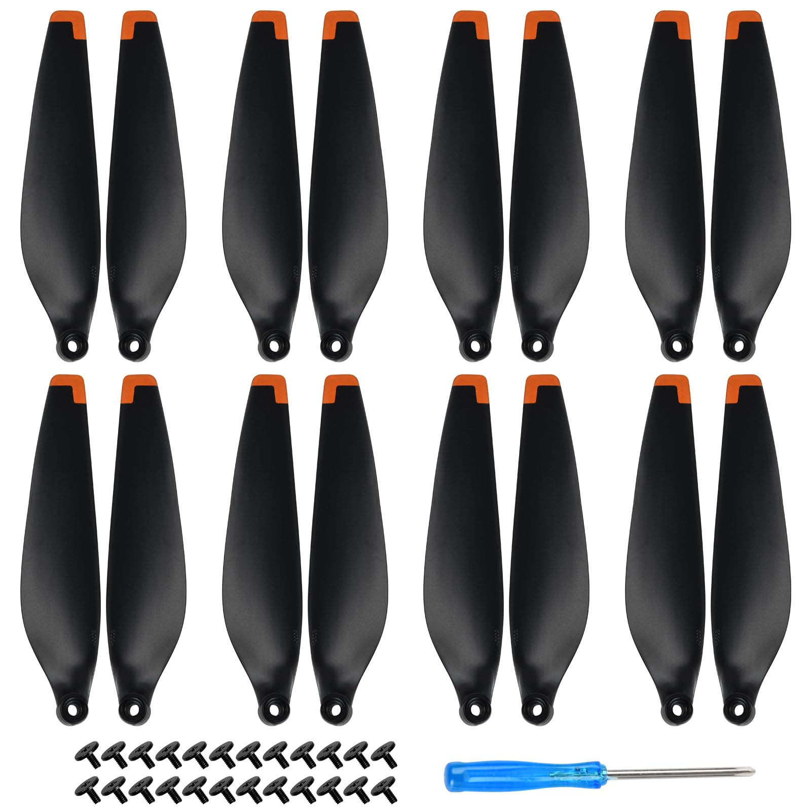 Daleweo 16 Pcs Propellers Compatible with Mini 3 Pro, Replacement Prop Blades, Spare Propeller Blade with Screws, Low Noise Wings, Quick-Release Spare Parts Blades