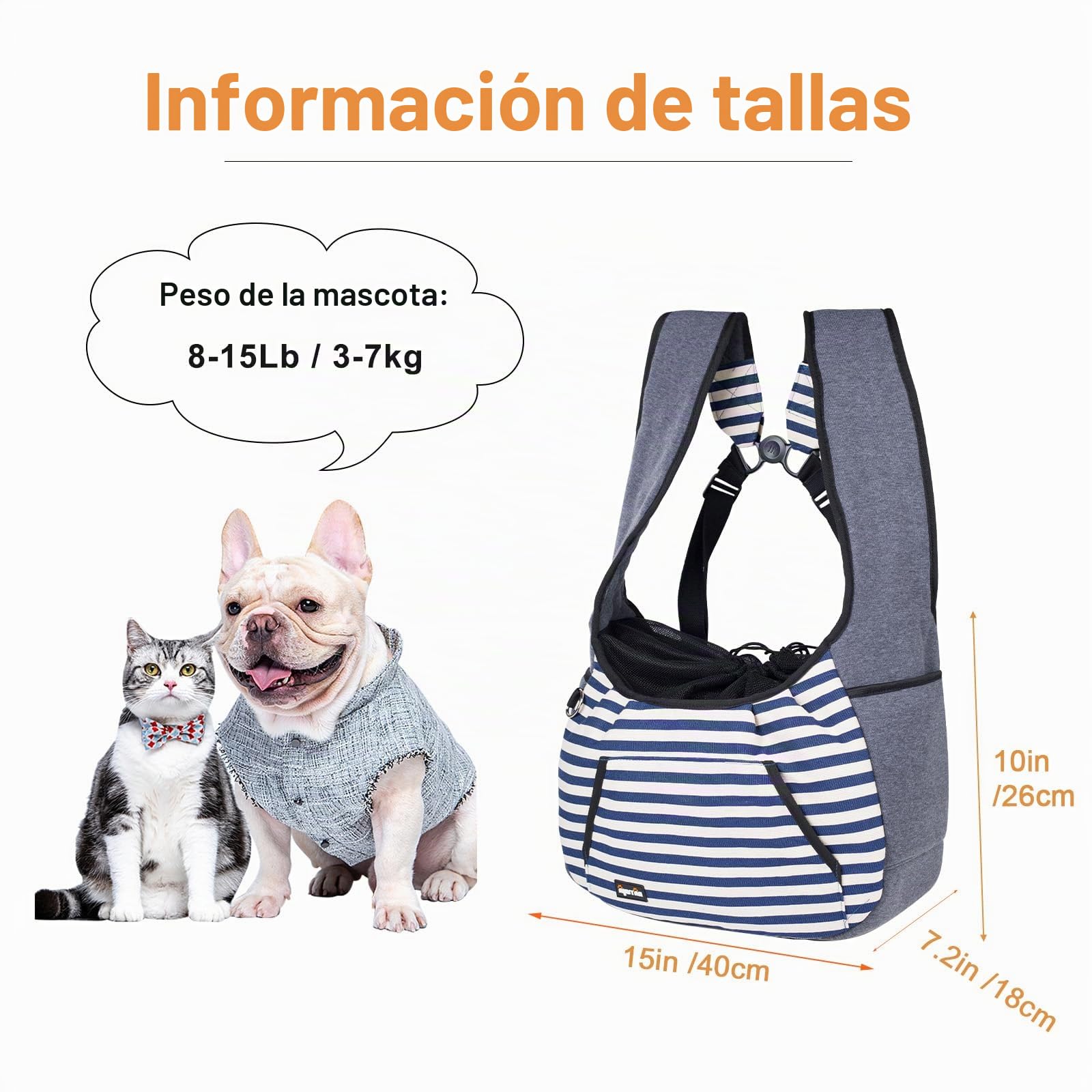 NATUYA Transportador de perro para cachorros, mochila frontal ajustable para mascotas, bolsa de viaje, almohadilla inferior, transportador de mascotas para perros pequeños, gatos, senderismo, camping